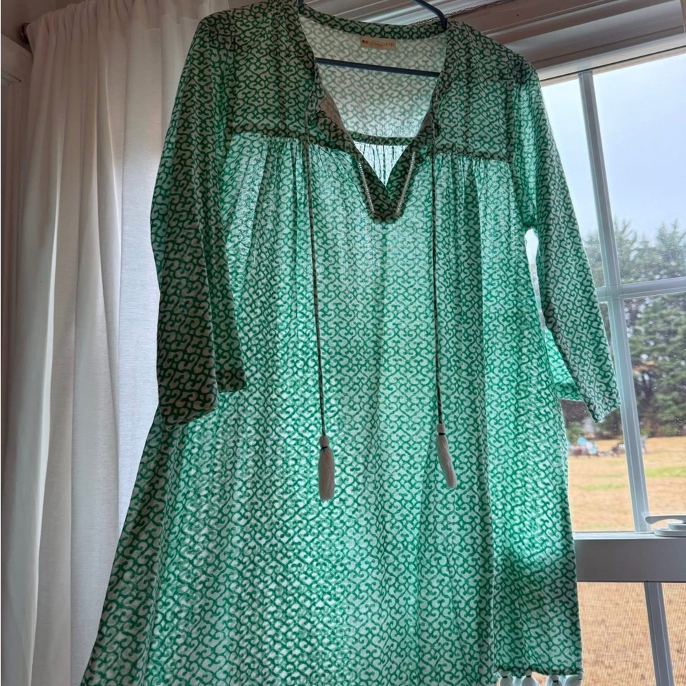Green Patterned Women's Dress